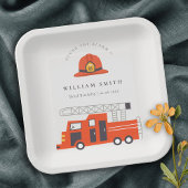 Assiettes En Carton Coupable Red Firetruck Engine Enfants N'importe qu