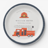 Assiettes En Carton Coupable Red Firetruck Engine Enfants N'importe qu (Devant)