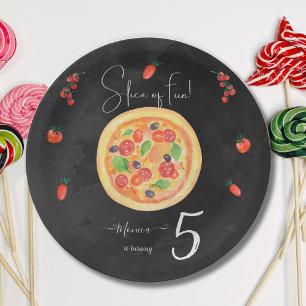 Assiettes En Carton Coupe de plaisir, anniversaire de pizza