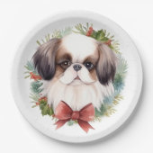 Assiettes En Carton Coupe festive japonaise de germe de Noël (Devant)