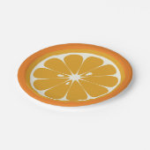 Assiettes En Carton Coupe orange (Angle)