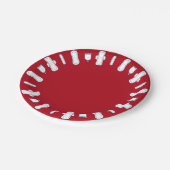 Assiettes En Carton Coupe Rouge Carton Bordure Première Période (Angle)