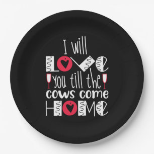 Assiettes En Carton Couple Art Je T'Aimerai