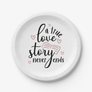 Assiettes En Carton Couple Cadeau Une véritable histoire d'amour jamai