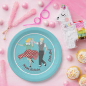 Assiettes En Carton Couple de danse (Fête)