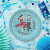 Assiettes En Carton Couple de danse (Fête)