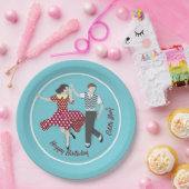 Assiettes En Carton Couple de danse (Fête)