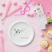 Assiettes En Carton Couples Douche Botanique (Fête)