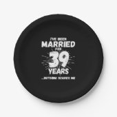 Assiettes En Carton Couples mariés 39 ans drôle 39e anniversaire (Devant)