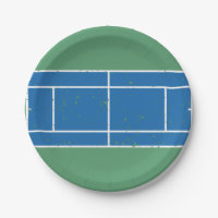 Cour de Tennis Bleu et Vert Style déstressé