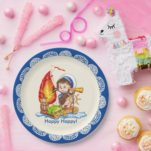 Assiettes En Carton Courageux marin (Fête)