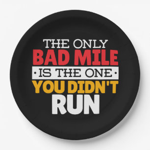 Assiettes En Carton Coureur - Drôle Mille Mille À Courir Citation