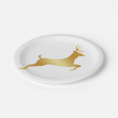 Assiettes En Carton Courir Reindeer or silhouette (Angle)
