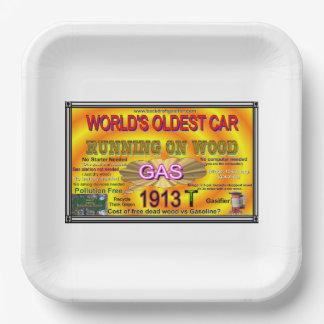 Assiettes En Carton Courir sur la bannière en bois