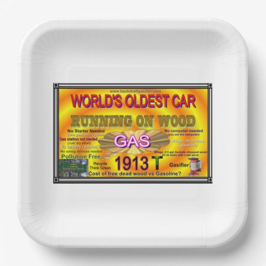 Assiettes En Carton Courir sur la bannière en bois (Recto)