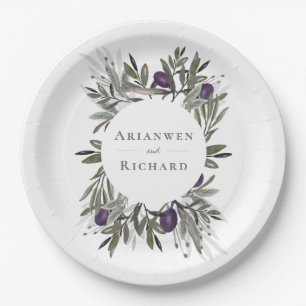 Assiettes En Carton Couronne botanique des olives toscanes