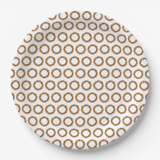 Assiettes En Carton Couronne de feuilles d'automne