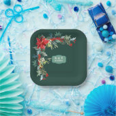 Assiettes En Carton Couronne de gui personnalisée pour Noël (Fête)