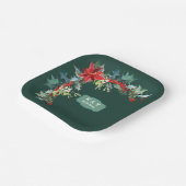 Assiettes En Carton Couronne de gui personnalisée pour Noël (Angulaire)