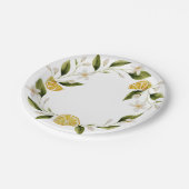 Assiettes En Carton Couronne de mariage Simple Italia Lemon (Angle)