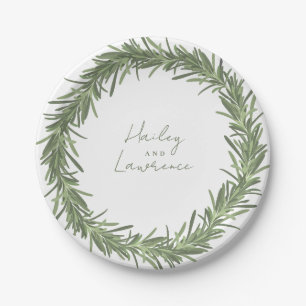 Assiettes En Carton Couronne de romarin sur mesure
