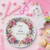 Assiettes En Carton Couronne décorative florale (Fête)