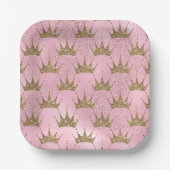 Assiettes En Carton Couronne dorée (Recto)