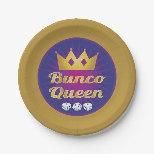 Assiettes En Carton Couronne et matrices de la Reine de Bunco (Devant)