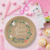 Assiettes En Carton Couronne florale rustique Baby Shower (Fête)