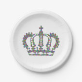 Assiettes En Carton Couronne royale en motif (Devant)