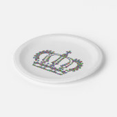 Assiettes En Carton Couronne royale en motif (Angle)