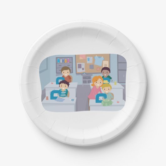 Assiettes En Carton Cours de couture pour enfants Fun Crafting et appr (Devant)
