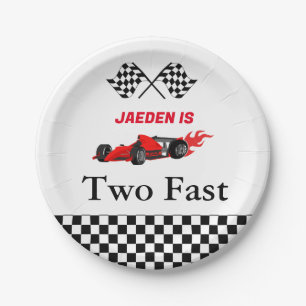 Assiettes En Carton Course automobile garçon 2ème anniversaire