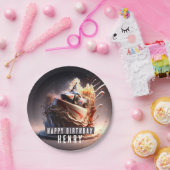 Assiettes En Carton Course automobile gâteau d'anniversaire - (Fête)