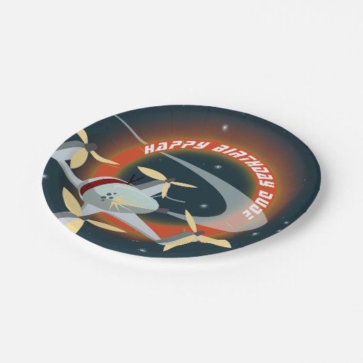 Assiettes En Carton Course de drones (Angle)