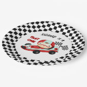 Assiettes En Carton Course de voitures de course thème d'anniversaire (Angle)