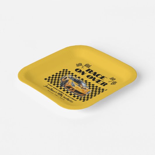 Assiettes En Carton Course Sur Plus De N'Importe Quel Âge Anniversaire (Angulaire)