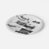 Assiettes En Carton Course vintage (Angle)