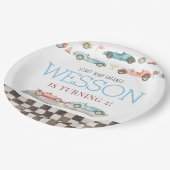 Assiettes En Carton Course Voiture Anniversaire Plaques en papier (Angle)