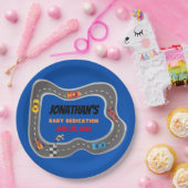 Assiettes En Carton Course Voitures Racetrack Baby Boy Dedication (Fête)
