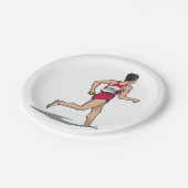 Assiettes En Carton Course Walker Athlète Sports Runner en mouvement (Angle)