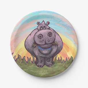 Assiettes En Carton Coute Hippopotame