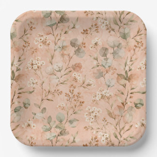 Assiettes En Carton Couverture de bébé fleuriste vintage à vigne botan