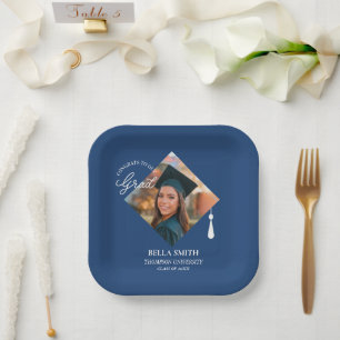 Assiettes En Carton Couvre-théière élégant Cadeau de photo de diplômé