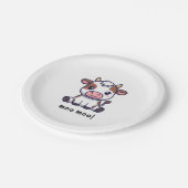 Assiettes En Carton Cow Theme First Birthday (Angle)