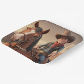 Assiettes En Carton Cowboy (Angulaire)