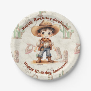 Assiettes En Carton Cowboy 5e anniversaire Bash Invitation