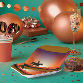 Assiettes En Carton Cowboy À Cheval Plaques En Papier