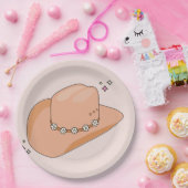 Assiettes En Carton Cowboy Casquette Beige neutre (Fête)