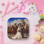 Assiettes En Carton Cowboy et mariée Mariage extérieur (Fête)